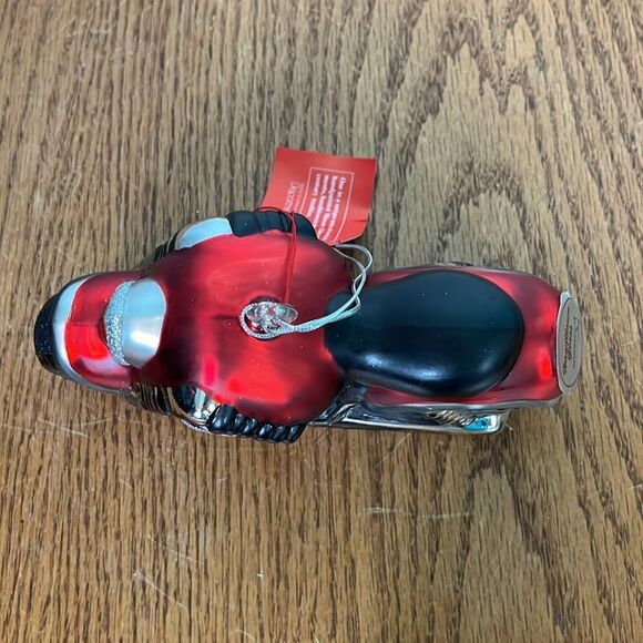 Department 56 Motorcycle Mercury Glass Christmas Ornament In Box 77042 - Picture 2 of 8